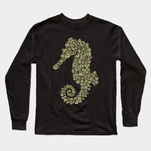 Sea horse flower illustration Long Sleeve T-Shirt